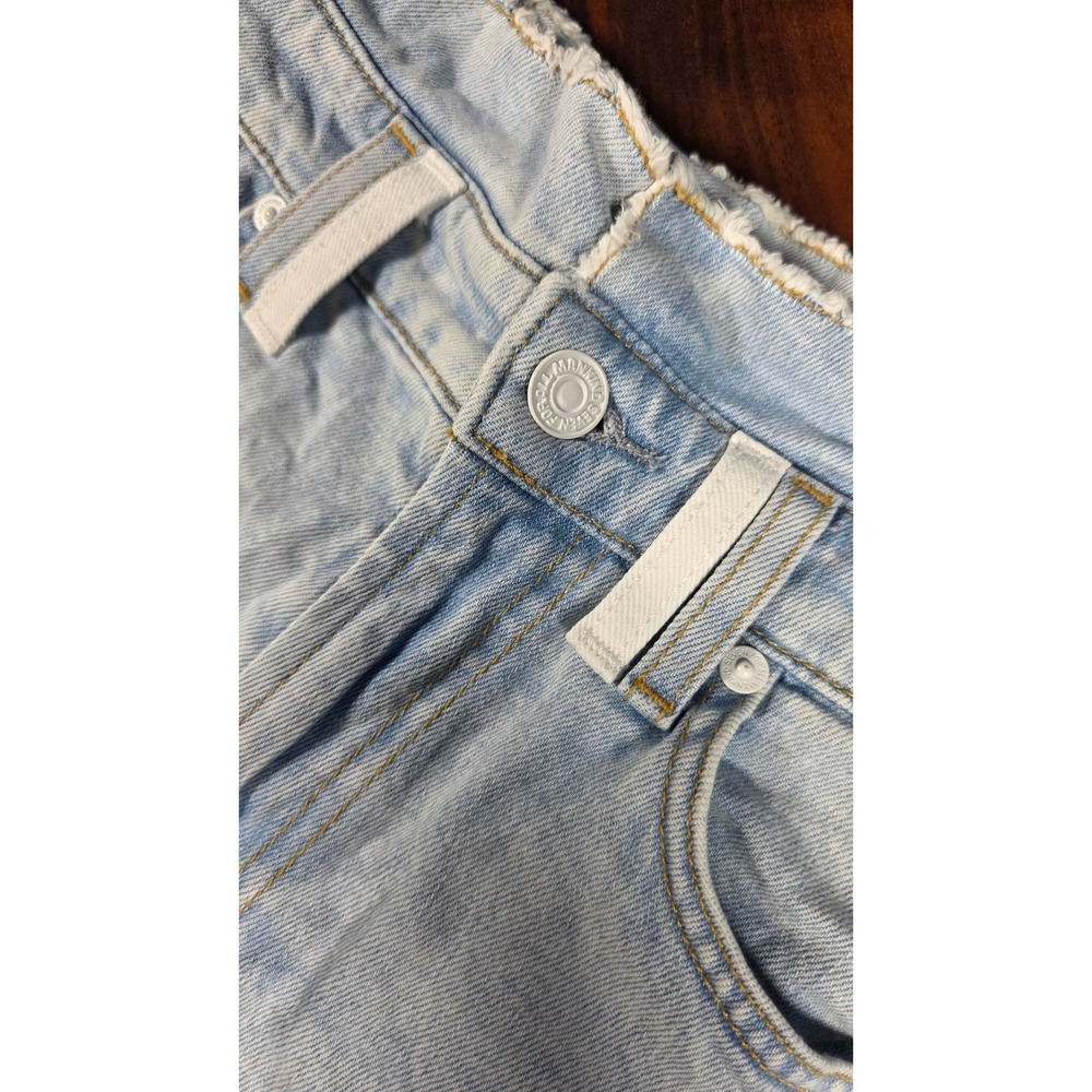 7 For All Mankind High Waist Raw Hem fray boho premium Light Wash Blue Womens24 - Picture 2 of 9